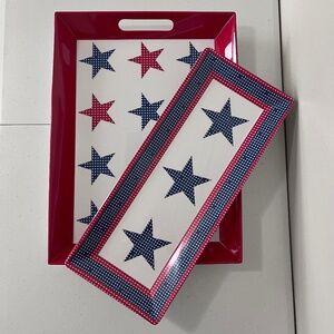 Martha Stewart Set of Two Melamine Serving Trays